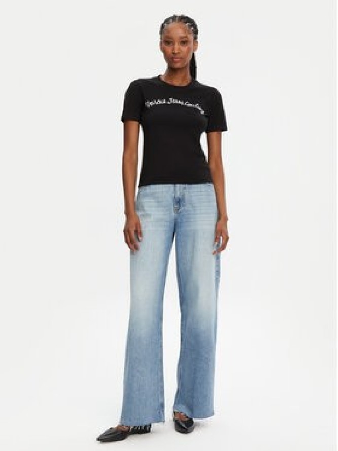 Versace Jeans Couture T-Shirt 78HAHC08 Czarny Slim Fit