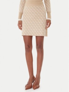 Guess Spódnica ołówkowa W5BD81 Z3JD2 Beżowy Slim Fit