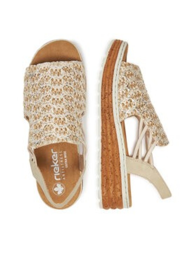 Rieker Sandały 62741-60 Beżowy