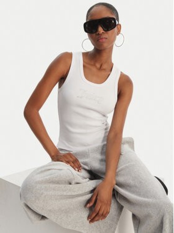 Juicy Couture Top Thin Strap JCWLV126308 Biały Slim Fit