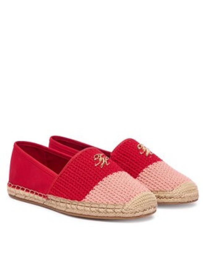 Tommy Hilfiger Espadryle Script Crochet Espadrille FW0FW09502 Czerwony