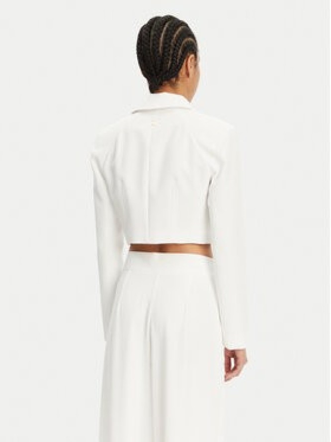 Patrizia Pepe Marynarka 2S1531 A411 Biały Regular Fit