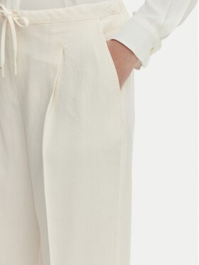 Marella Spodnie materiałowe Alloro 2613131115 Écru Regular Fit