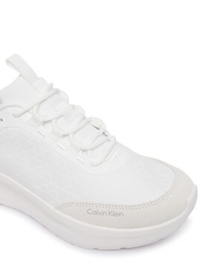 Calvin Klein Sneakersy Light Eva Runn Laceup Aop HW0HW03292 Biały