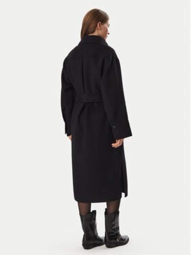KARL LAGERFELD Płaszcz wełniany B4W15013 Czarny Regular Fit