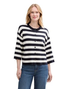 Tom Tailor Bluzka w kolorze granatowo-kremowym rozmiar: XS