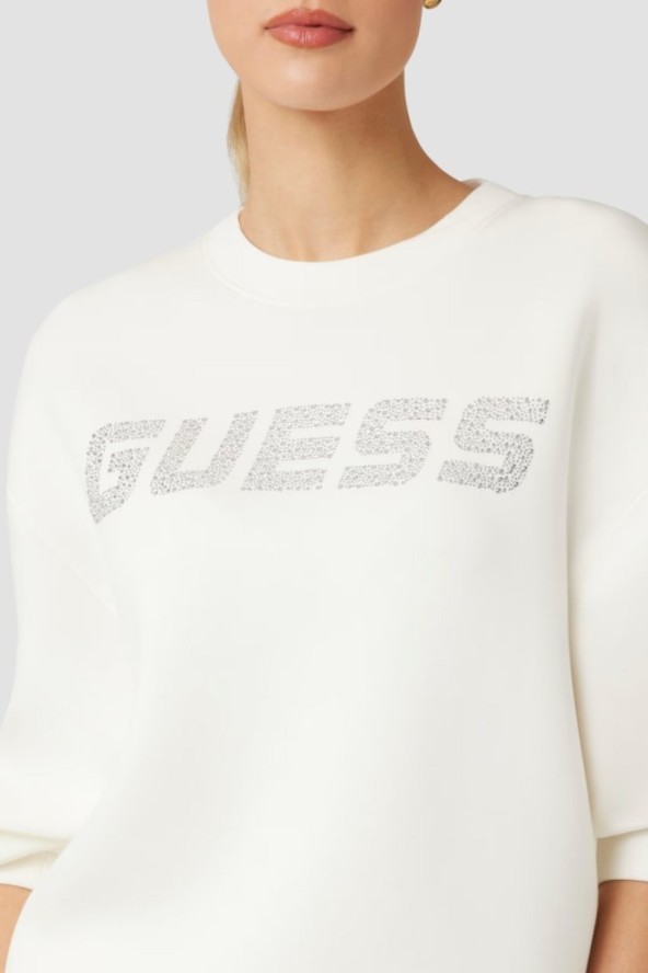 GUESS Damska bluza w kolorze ecru Cecilia, Rozmiar M