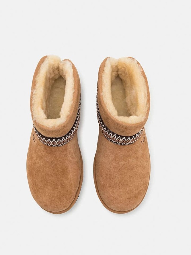 UGG Skórzane botki "Crescent" w kolorze jasnobrązowym rozmiar: 36