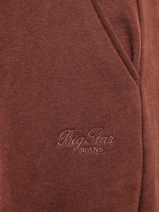 Spodnie damskie dresowe z prostą nogawką brązowe Martap 804