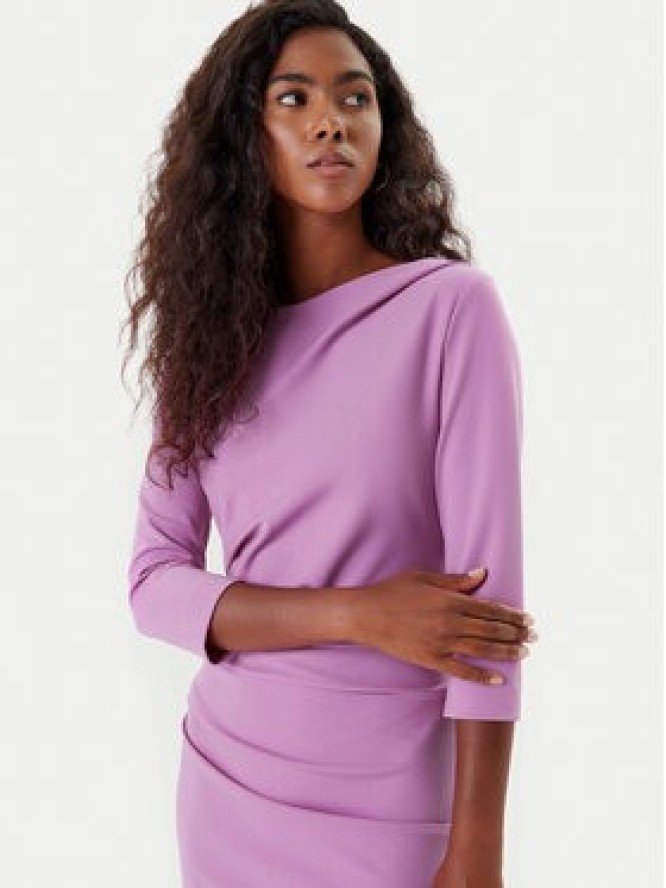 Rinascimento Sukienka koktajlowa CFC0126154003 Różowy Slim Fit