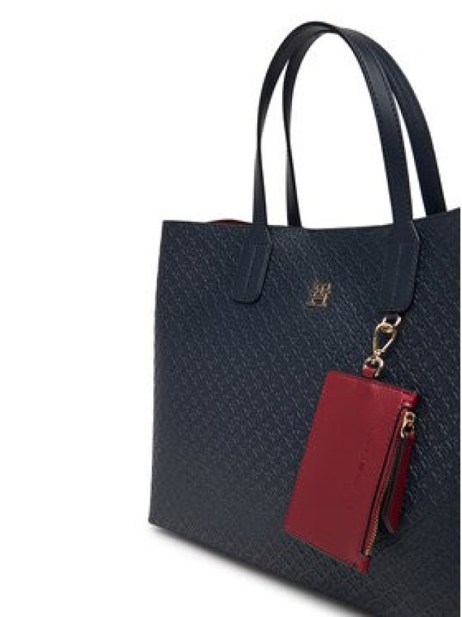 Tommy Hilfiger Torebka Th Icon Satchel Mono AW0AW18923 Granatowy