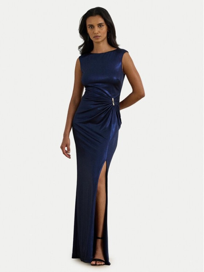 LAUREN RALPH LAUREN Sukienka wieczorowa 253P04060002 Granatowy Slim Fit
