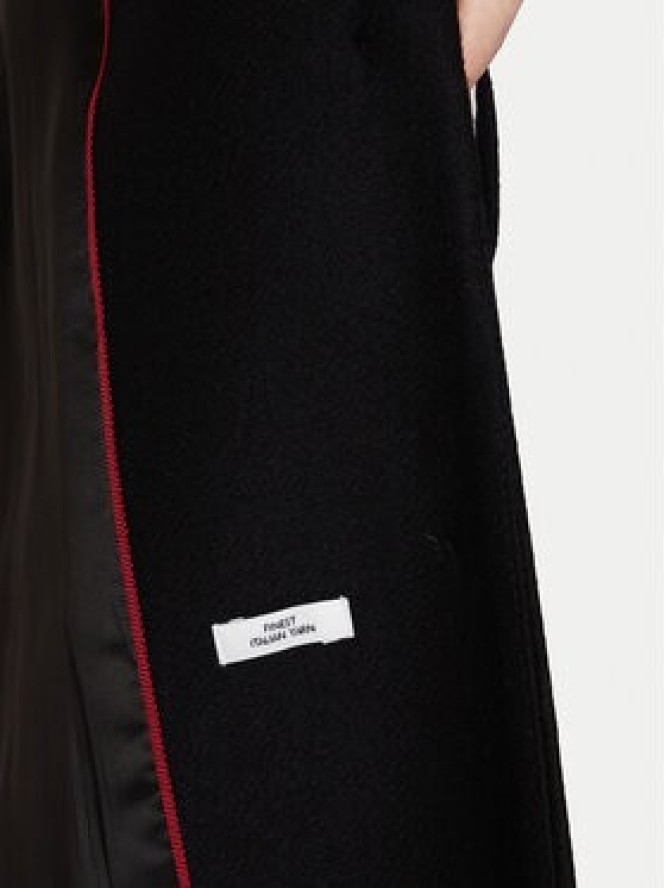 Tommy Hilfiger Płaszcz wełniany Classic WW0WW47445 Czarny Regular Fit