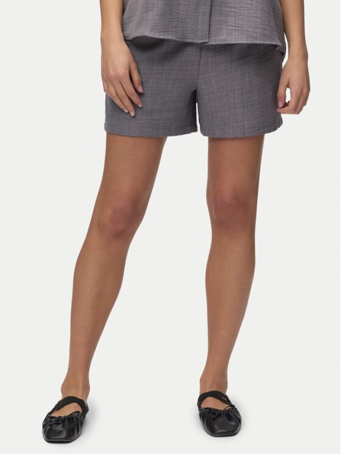 Vero Moda Szorty materiałowe Melaney 10325868 Szary Loose Fit