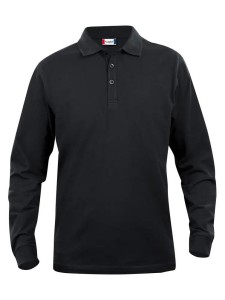 clique Basic Polo długi rękaw Junior 100% bawełna – black