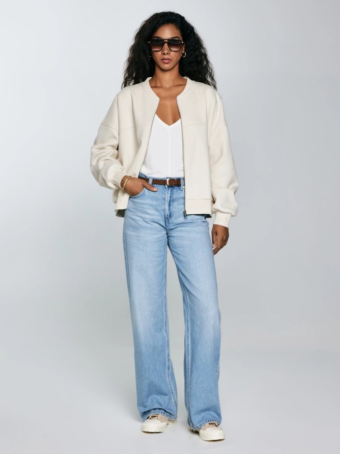 Bluza damska bomber kremowa Felicata 103