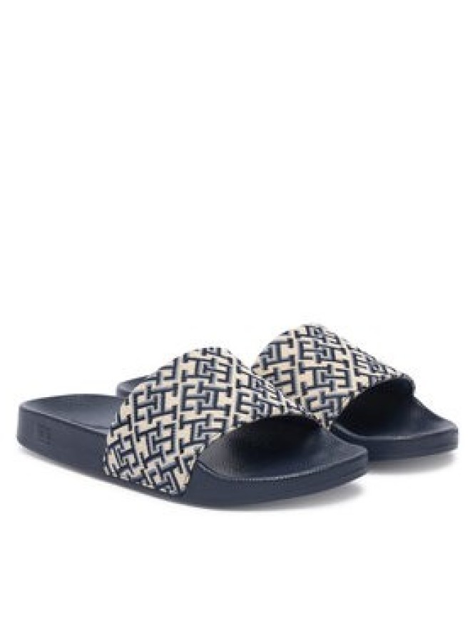 Tommy Hilfiger Klapki Monogram Pool Slide FW0FW09423 Granatowy