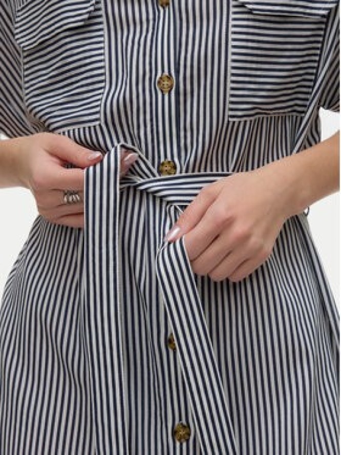 Vero Moda Sukienka koszulowa Bumpy 10325828 Granatowy Loose Fit