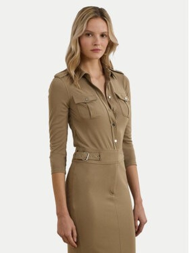 LAUREN RALPH LAUREN Sukienka codzienna 200963901001 Beżowy Slim Fit