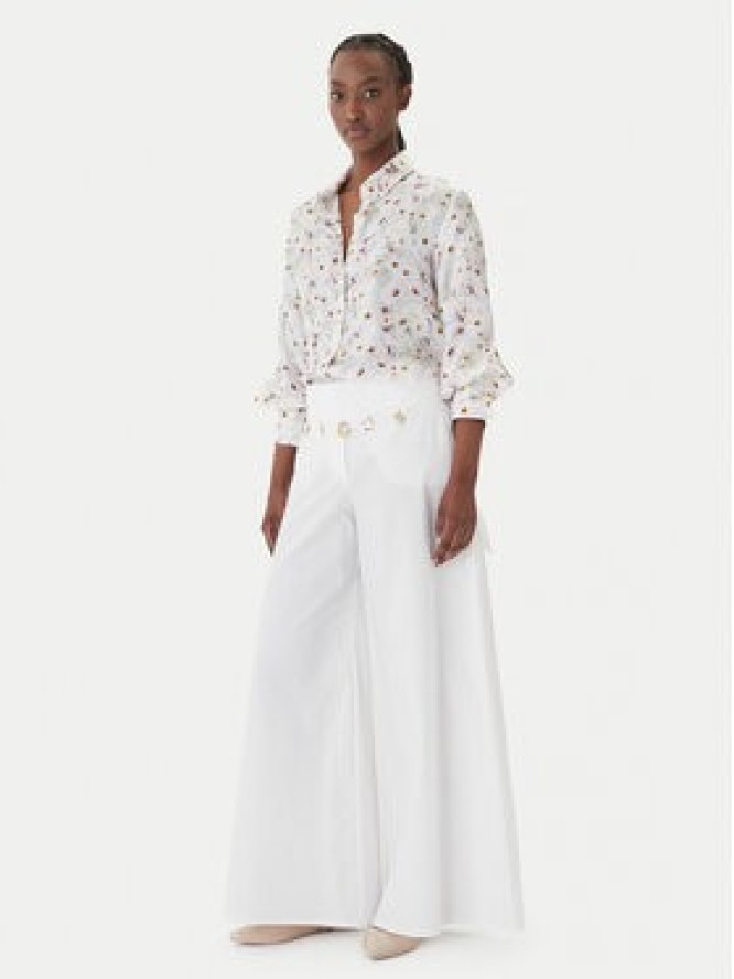 Marella Spodnie materiałowe Gala 2613131122 Biały Wide Leg