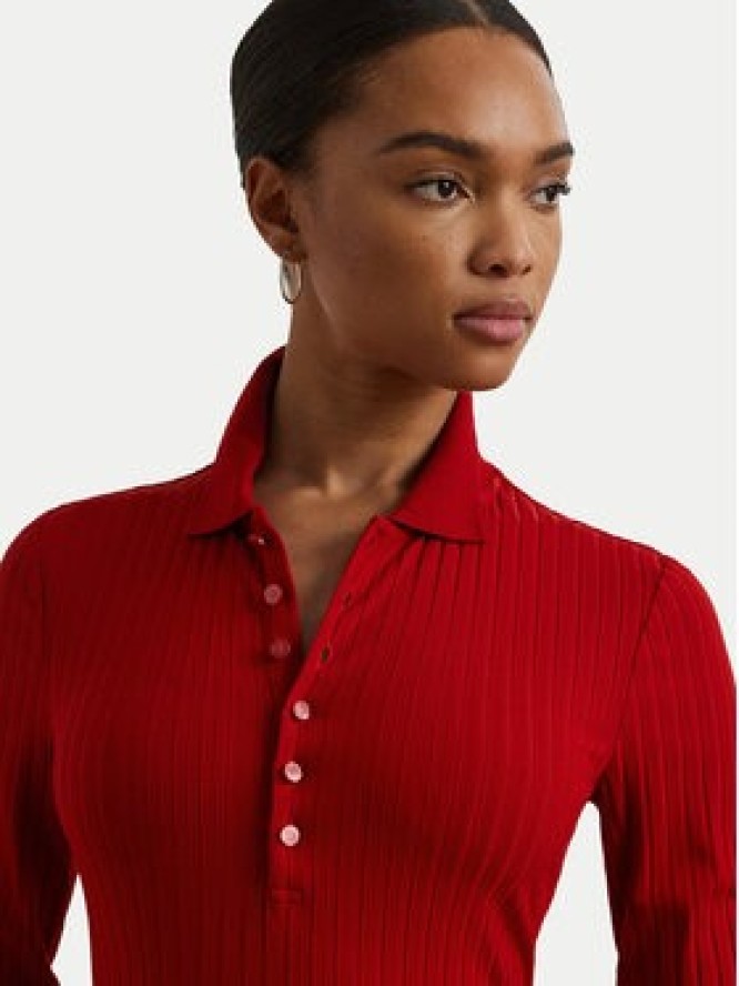 LAUREN RALPH LAUREN Sweter 200971091003 Czerwony Slim Fit