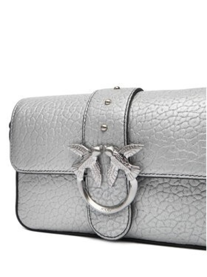 PINKO Torebka Love One Mini Slouchy Fl AI 25-26 PLTT 104340 A2JT Srebrny