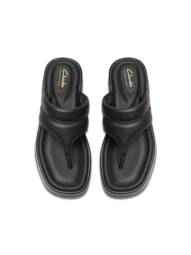 Clarks Skórzane japonki "Alda Walk" w kolorze czarnym rozmiar: 37