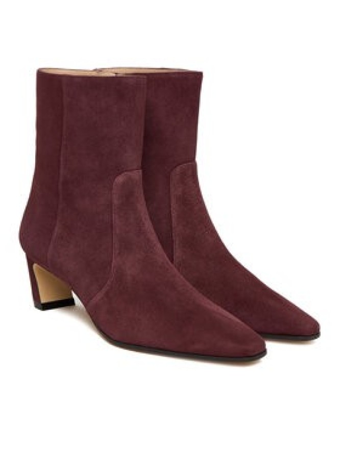 Stuart Weitzman Botki Stassi SM498 Bordowy