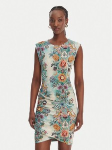 Just Cavalli Sukienka codzienna 80PAOE04 CJ112 Kolorowy Slim Fit