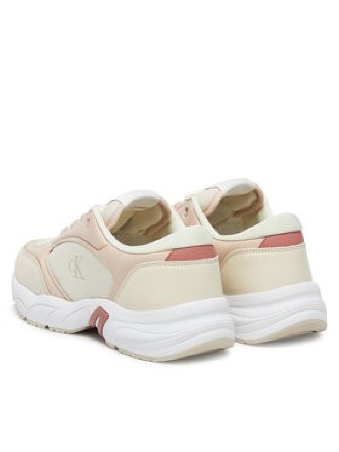 Calvin Klein Jeans Sneakersy Retro Tennis Mg Mix YW0YW01743 Écru