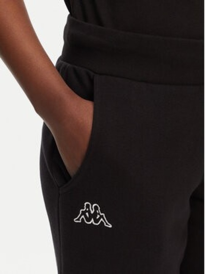 Kappa Spodnie dresowe 303MKI0 Czarny Regular Fit
