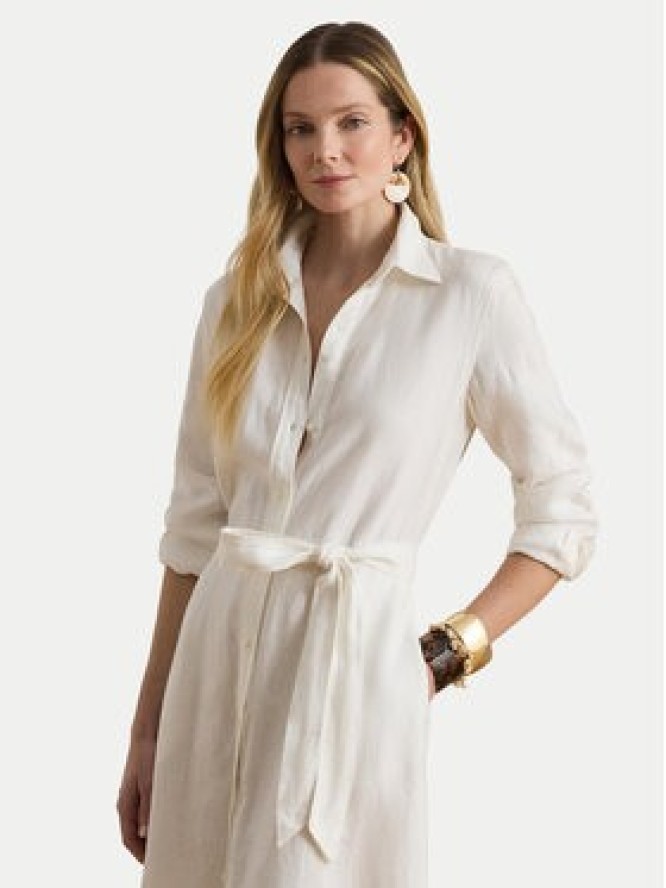 LAUREN RALPH LAUREN Sukienka koszulowa 200P13687001 Biały Regular Fit