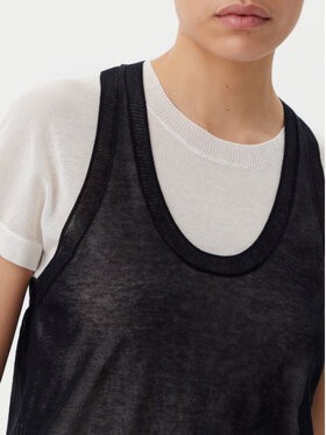 PINKO Bluzka 105152 A2LS Czarny Regular Fit