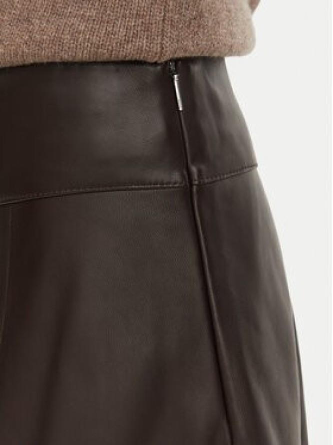 BOSS Spódnica skórzana Sekana 50569088 Brązowy ciemny Regular Fit