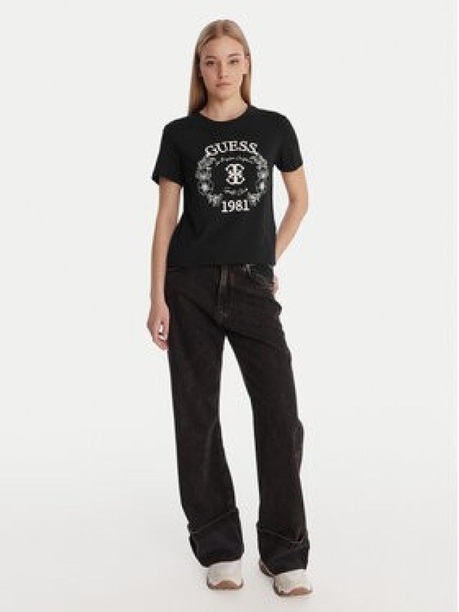 Guess T-Shirt V6RI12 J1314 Czarny Regular Fit