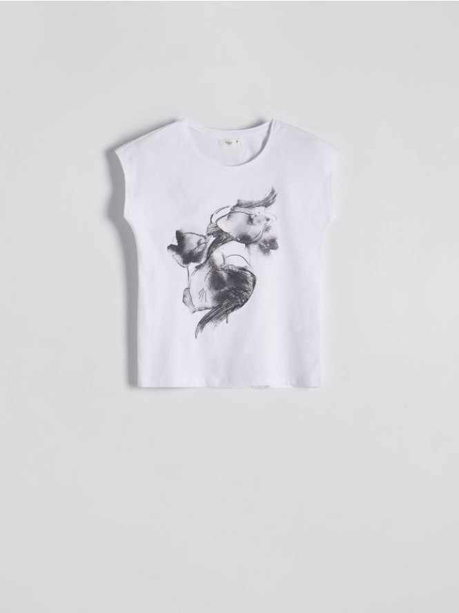T-shirt z nadrukiem - biały