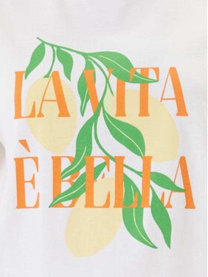 Vero Moda T-Shirt Sonna 10327143 Biały Regular Fit