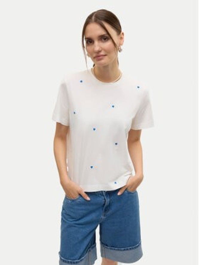 Vero Moda T-Shirt Solvei 10325318 Biały Regular Fit