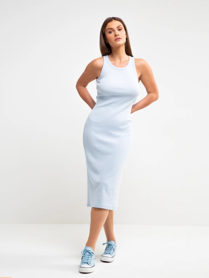 Sukienka damska midi niebieska Maxinassara 400