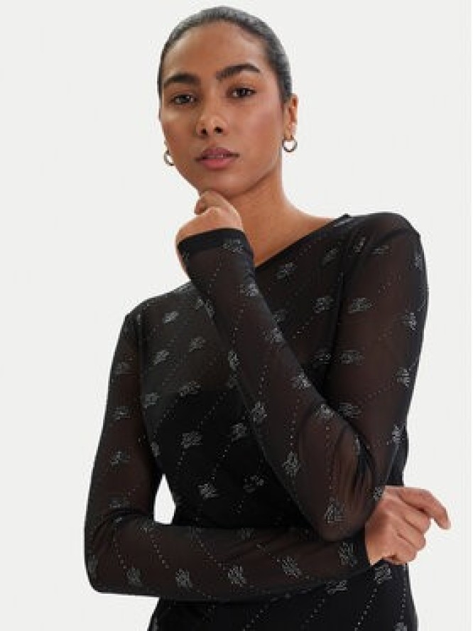 KARL LAGERFELD Bluzka B1W17024 Czarny Slim Fit