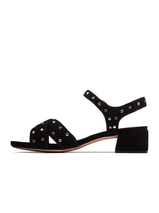 Clarks Skórzane sandały w kolorze czarnym rozmiar: 39,5