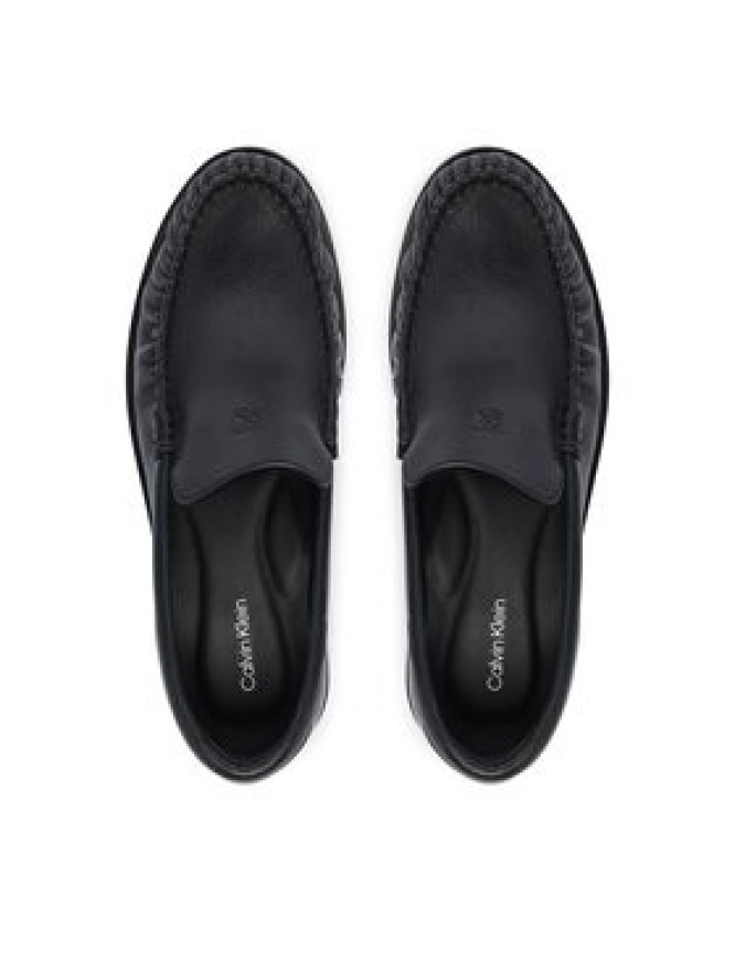 Calvin Klein Mokasyny Round Essential Loafer Lth HW0HW03195 Czarny