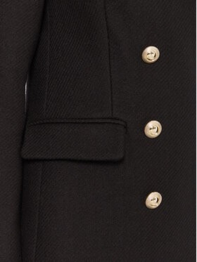 Rinascimento Płaszcz wełniany CFC0126209003 Czarny Slim Fit