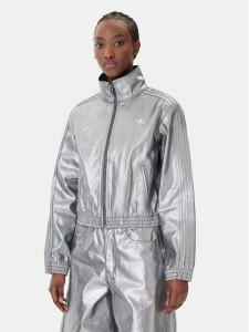 adidas Kurtka jeansowa Firebird KD2910 Srebrny Regular Fit