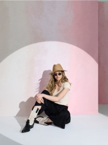 Wiskozowe spodnie wide leg - czarny