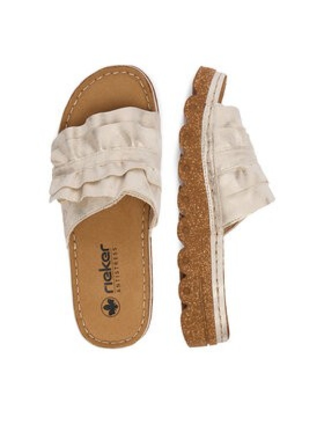 Rieker Klapki CEO-V8763-60 Złoty