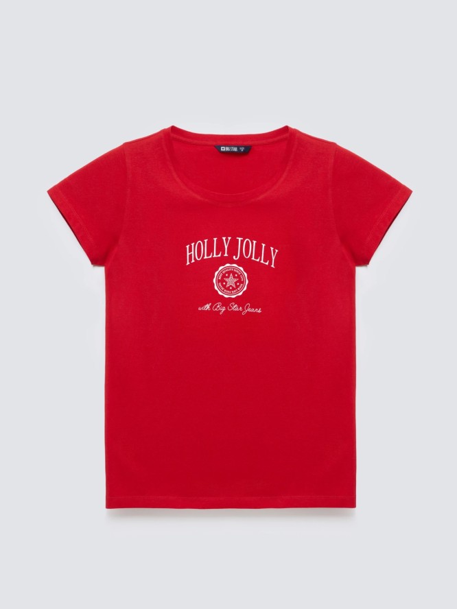 Koszulka damska z nadrukiem czerwona Serra 603