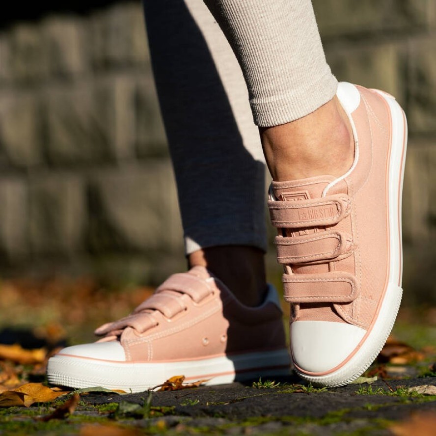 Różowe Trampki Big Star Modne Buty Damskie