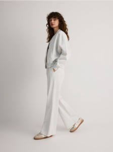 Spodnie dresowe flare - jasnoszary