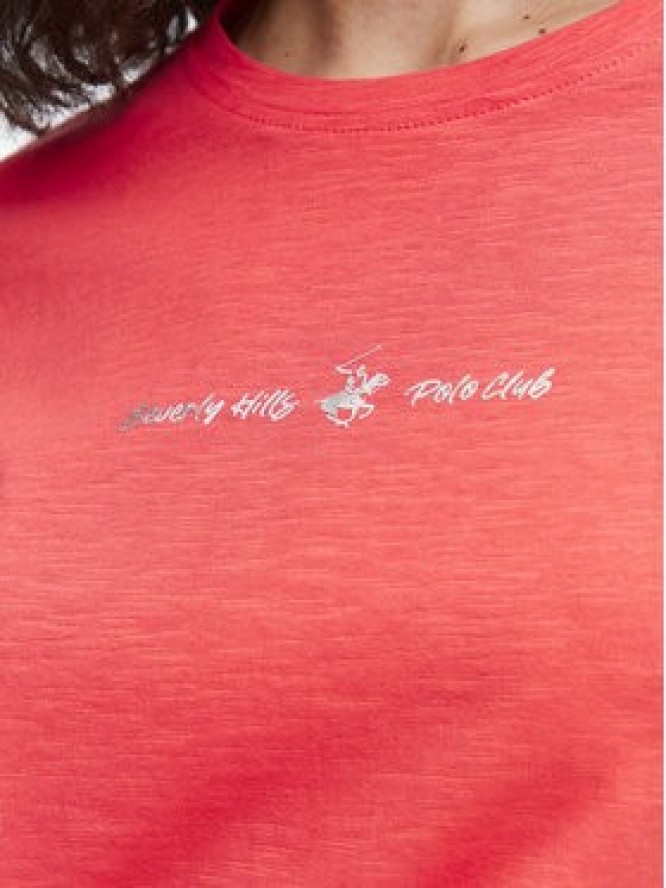Beverly Hills Polo Club T-Shirt P-SS26W-TS6510 Koralowy Regular Fit